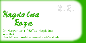 magdolna roza business card
